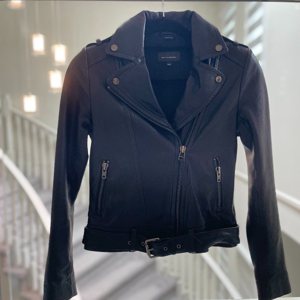 Mackage smooth leather Rumer Leather jacket in black size xs